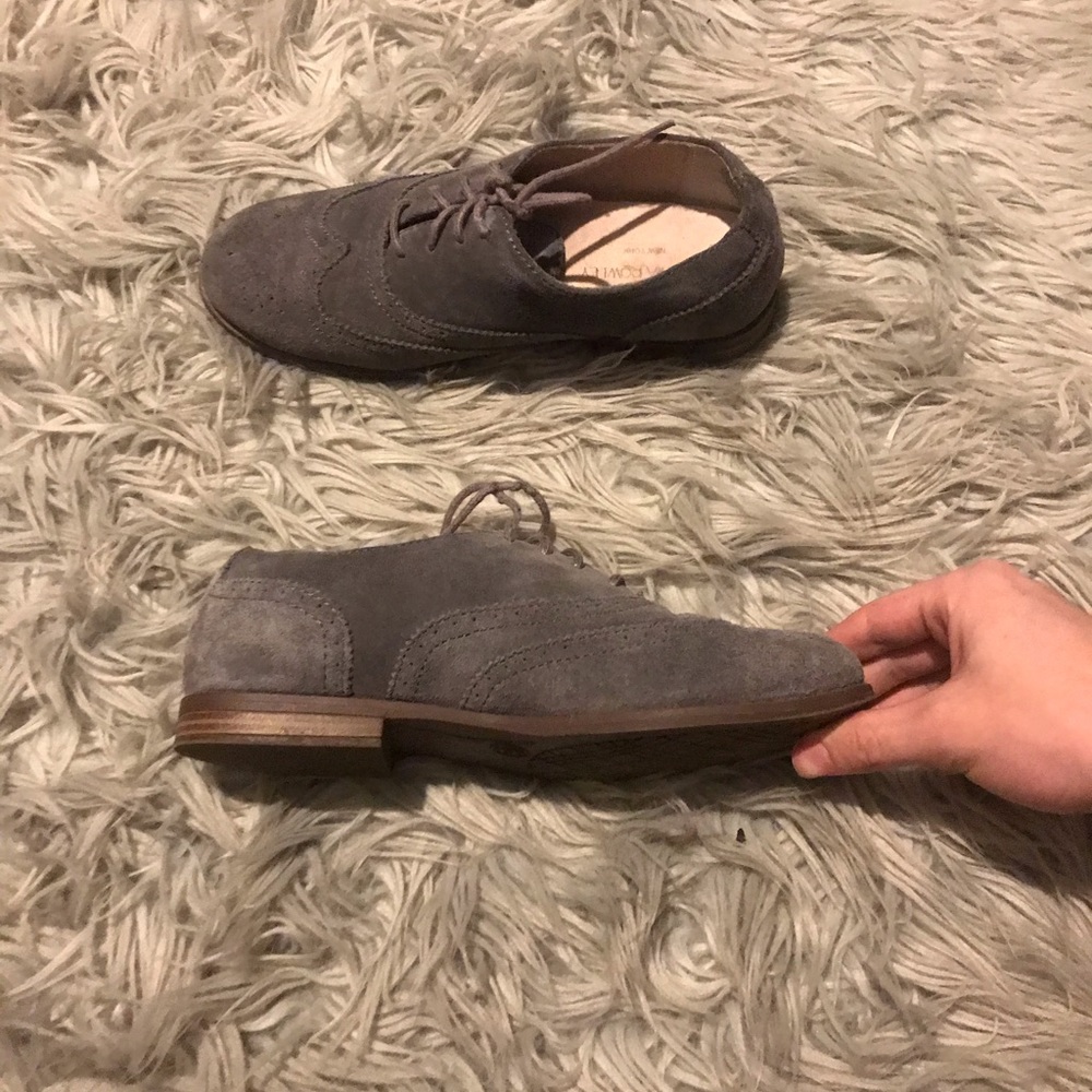 Cynthia Rowley gray Oxford leather shoes